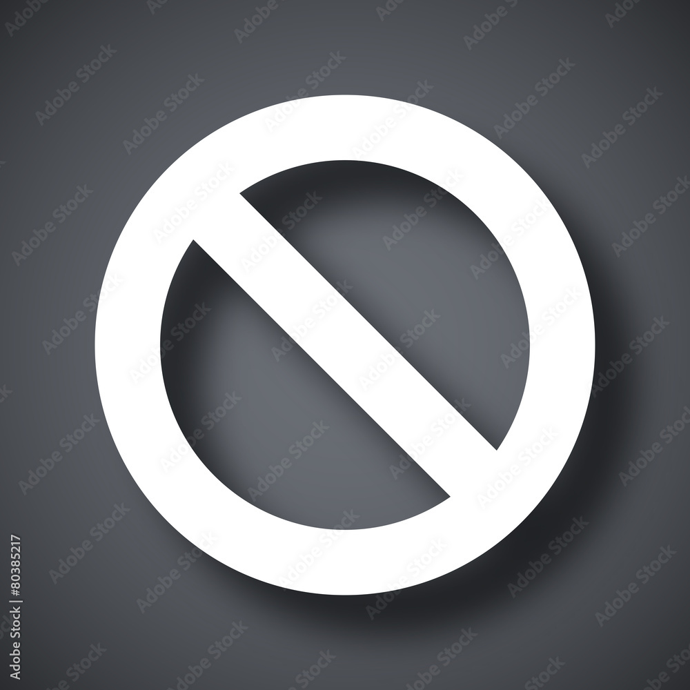 Wall mural vector forbidden sign icon