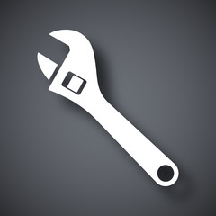 Wrench icon, stock vector