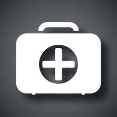 Obraz premium Vector first aid box icon