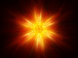 Fiery magical explosion background