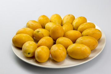 Closeup sweet Marian plum thai fruit