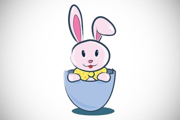 Composite image of easter bunny