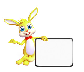 Easter bunny with sign board