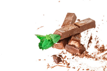 Dark chocolate with mint