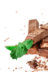 Dark chocolate with mint