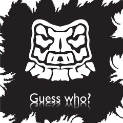 original face masks ancient gods, for tattoo and ancient amulets