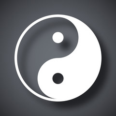 Vector yin and yang symbol
