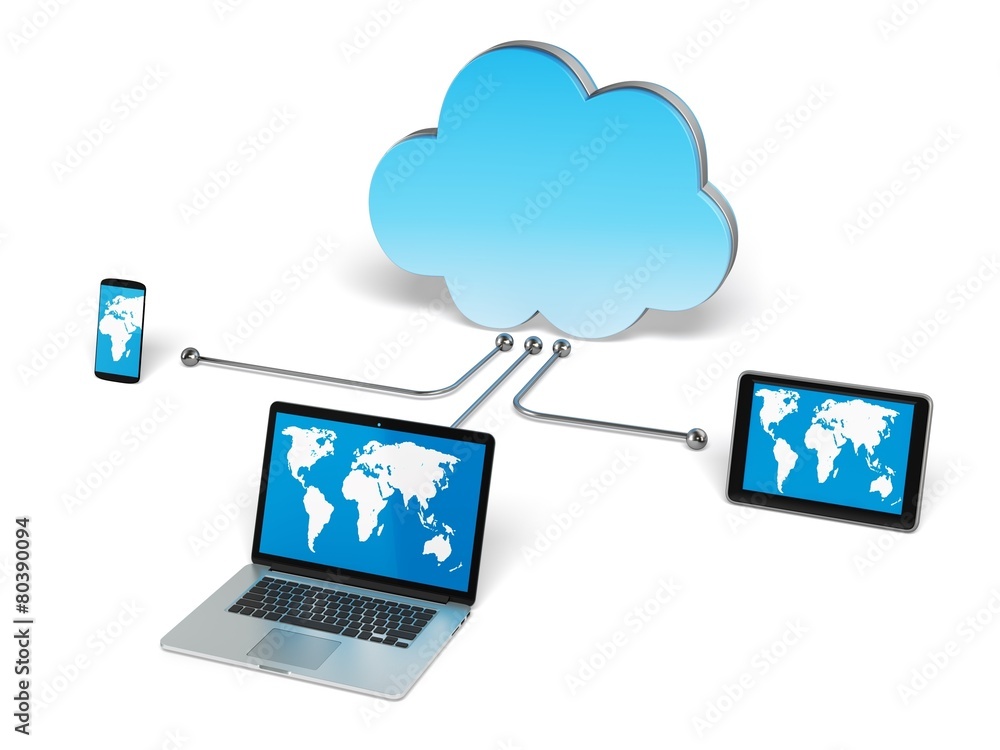 Poster cloud. cloud computing