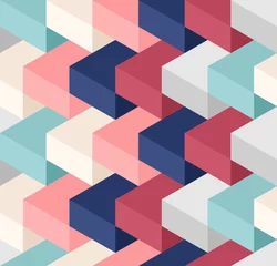 Foto op Plexiglas Kleurrijk Kleur kubussen naadloos patroon