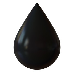 oil droplet isolated on white