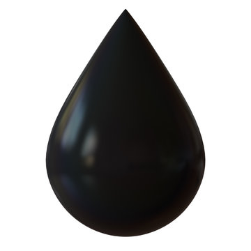 oil droplet isolated on white