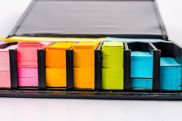 multicolor block of post it note