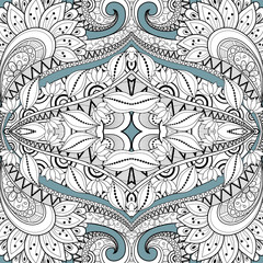 Seamless Abstract Tribal Pattern (Vector). Hand Drawn Ethnic Tex