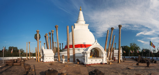 Panorama of Thuparama Dagoba in Anuradhapura, Srilanka
