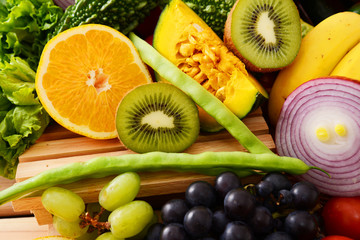 新鮮な野菜と果物