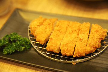 Japanese food tonkatsu with rice