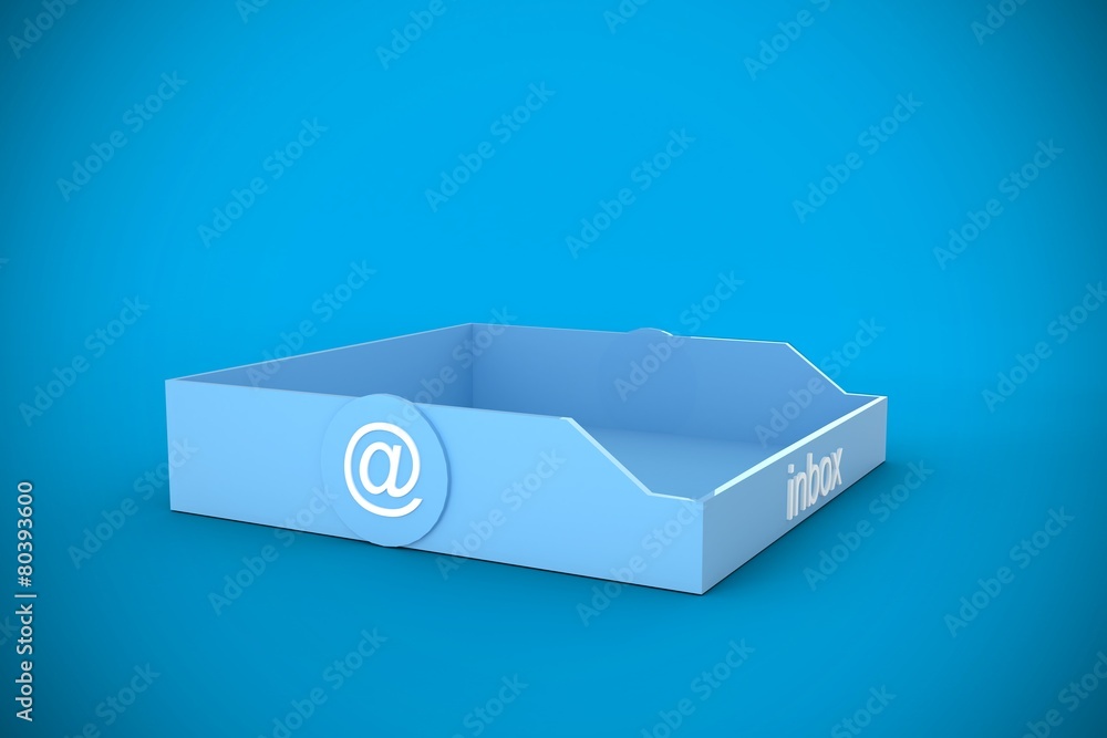 Poster Composite image of blue inbox