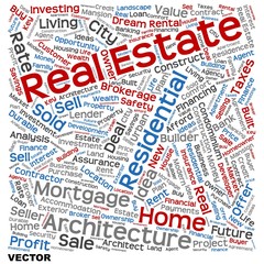 Conceptual real estate word cloud