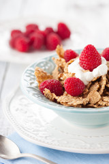 Healthy breakfast with fresh berries