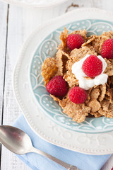 Healthy breakfast with fresh berries