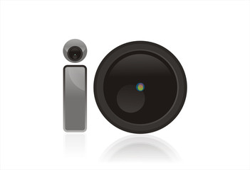 Image option lens camera logo vrctor