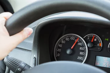 Cercles muraux Voitures rapides Driving car over speed limit
