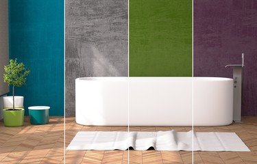 Collage Badezimmer