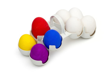 eggs on the white background