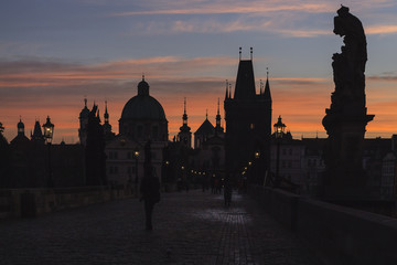 Obraz premium Morning on Charles Bridge