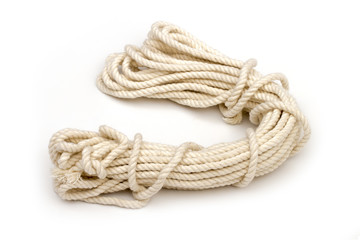 rope on the white background