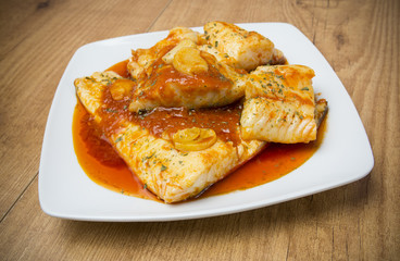 Lomos de bacalao al ajo arriero