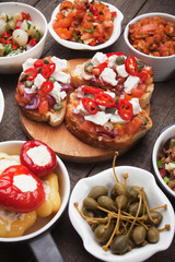 Tapas or antipasto food
