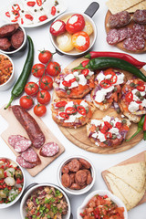 Tapas or antipasto food