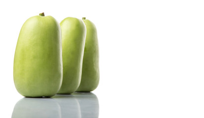 Calabash vegetable over white background