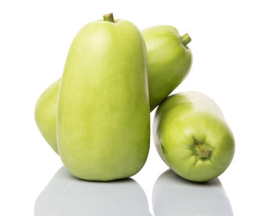 Calabash vegetable over white background