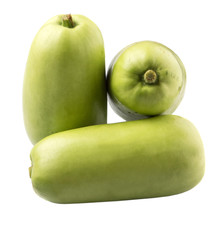 Calabash vegetable over white background