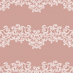 Lace seamless pattern with flowers - 80400421