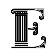 Font made ​​in the classic old style.