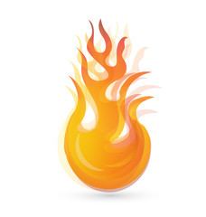 Flames and fire logo abstract design vector © glopphy