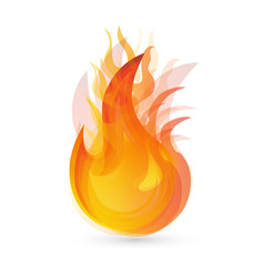 Flames and fire logo vector © glopphy