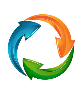 Arrows business logo vector