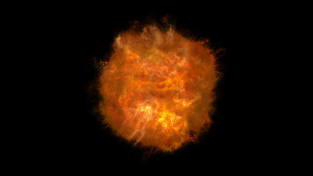 abstract fire ball 4k