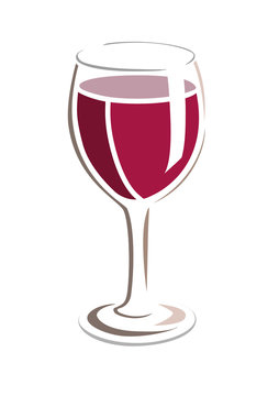 Vector image of wine glass