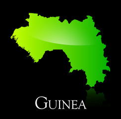 Guinea green shiny map