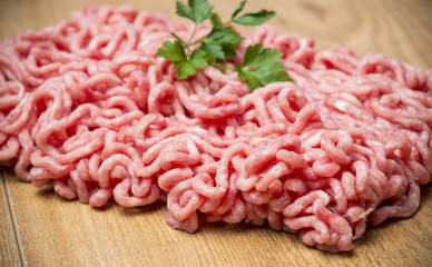 Detalle de carne picada