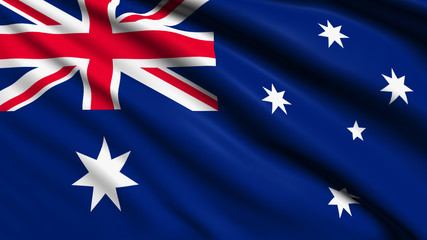 Australia flag with fabric structure