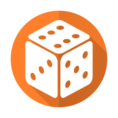 casino orange flat icon hazard sign
