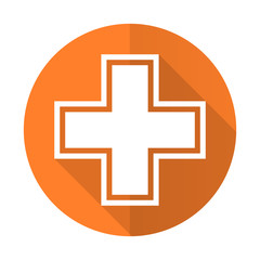 Obraz premium pharmacy orange flat icon