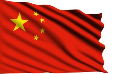 China flag with fabric structure