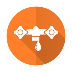 water orange flat icon hydraulics sign